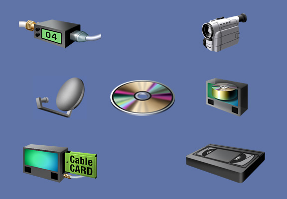 Mitsubishi HDTV Icons